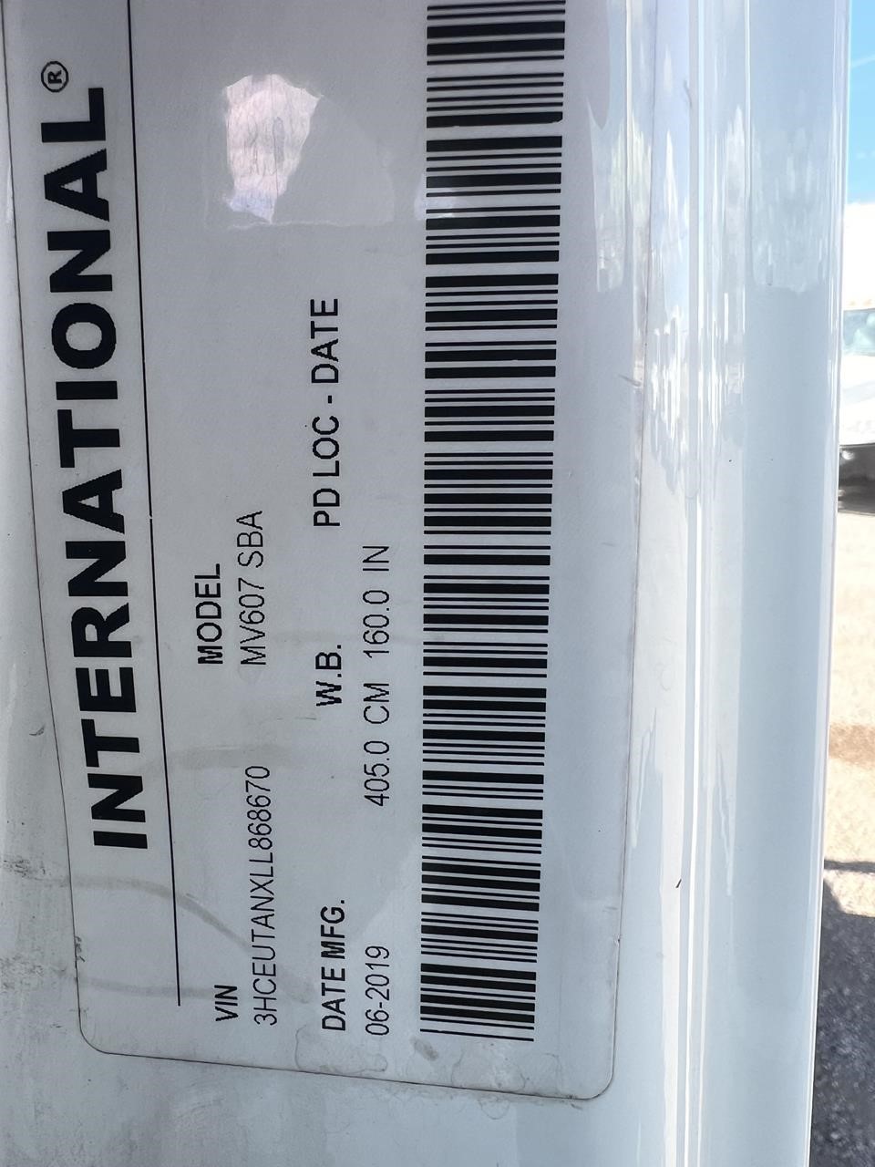 2020 INTERNATIONAL MV 10012950127 2020 INTERNATIONAL MV 10012950127