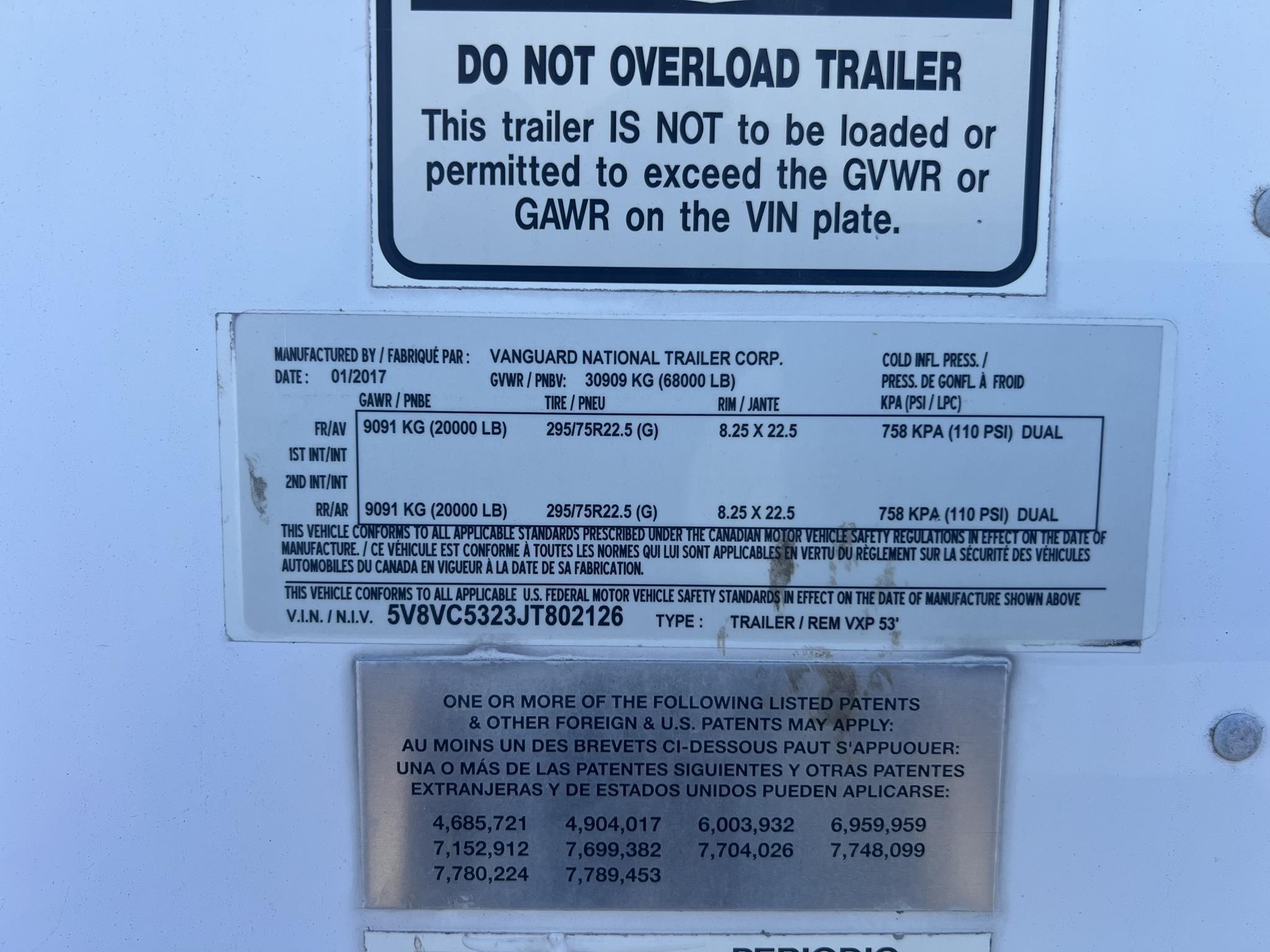 2018 VANGUARD 10013582964 2018 VANGUARD 10013582964