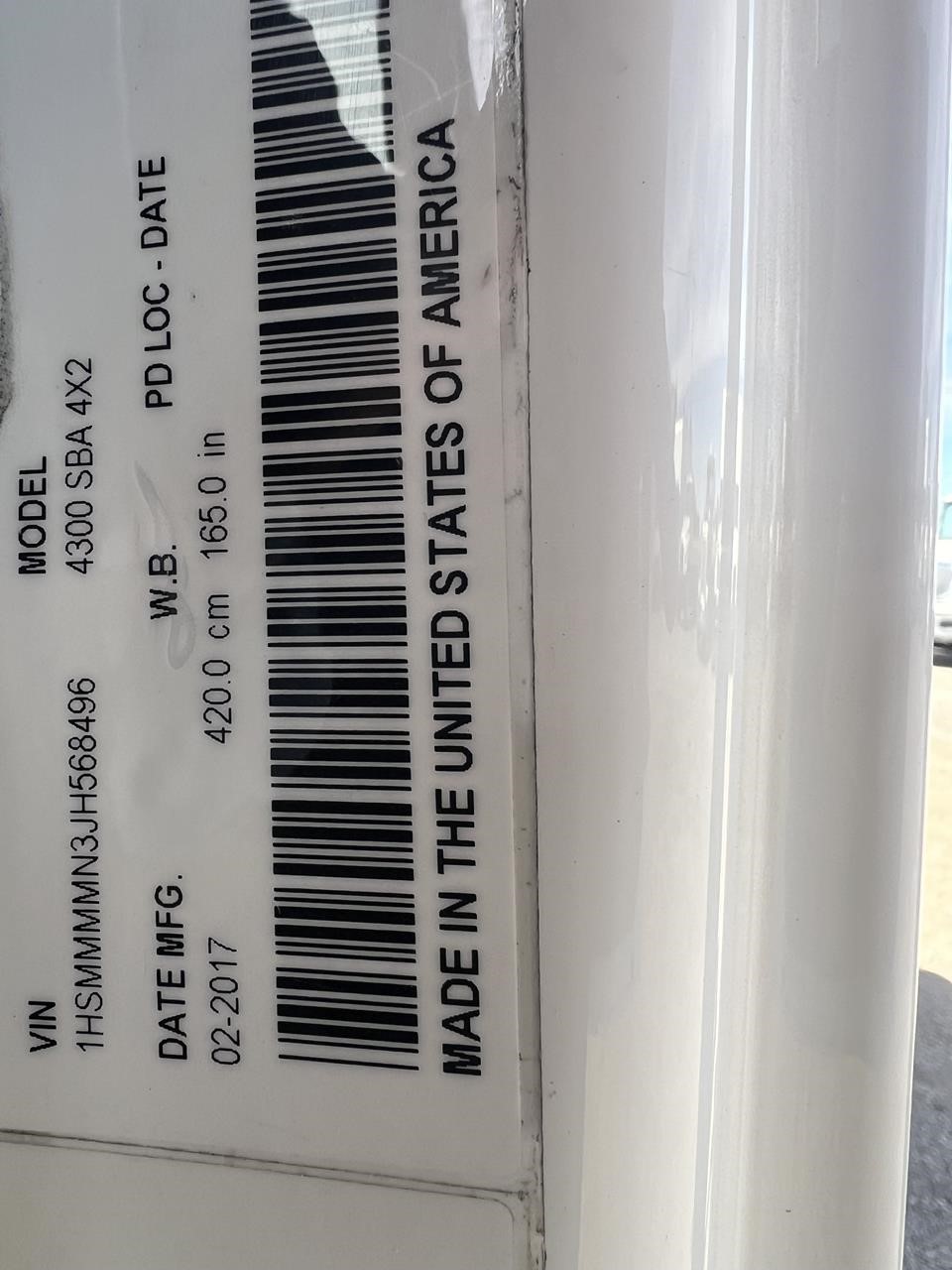 2018 INTERNATIONAL DURASTAR 4300 10016531277 2018 INTERNATIONAL DURASTAR 4300 10016531277