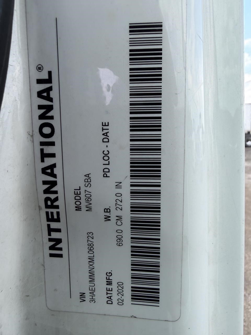 2021 INTERNATIONAL MV 11018843788 2021 INTERNATIONAL MV 11018843788