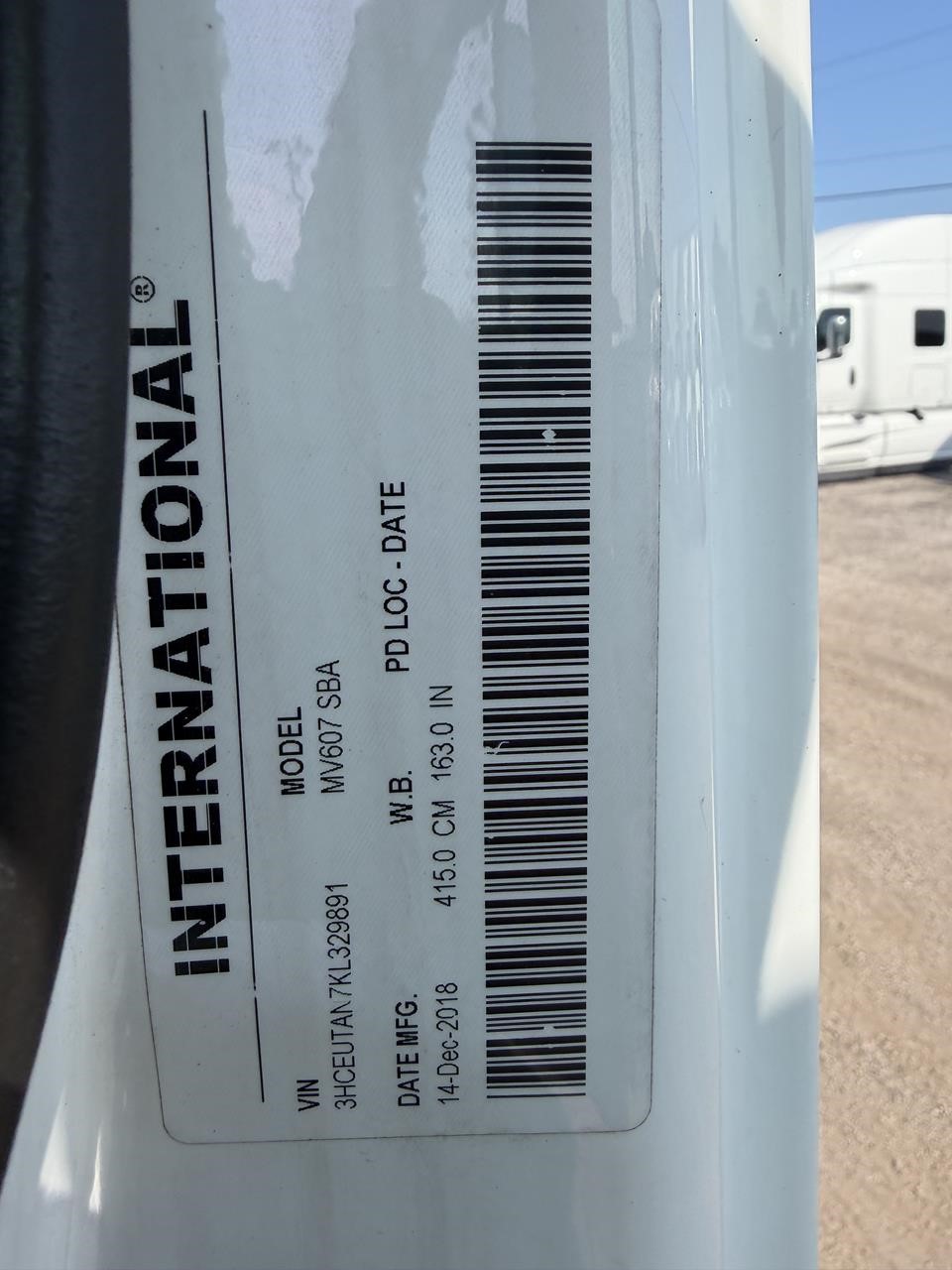 2019 INTERNATIONAL MV 11035871147 2019 INTERNATIONAL MV 11035871147