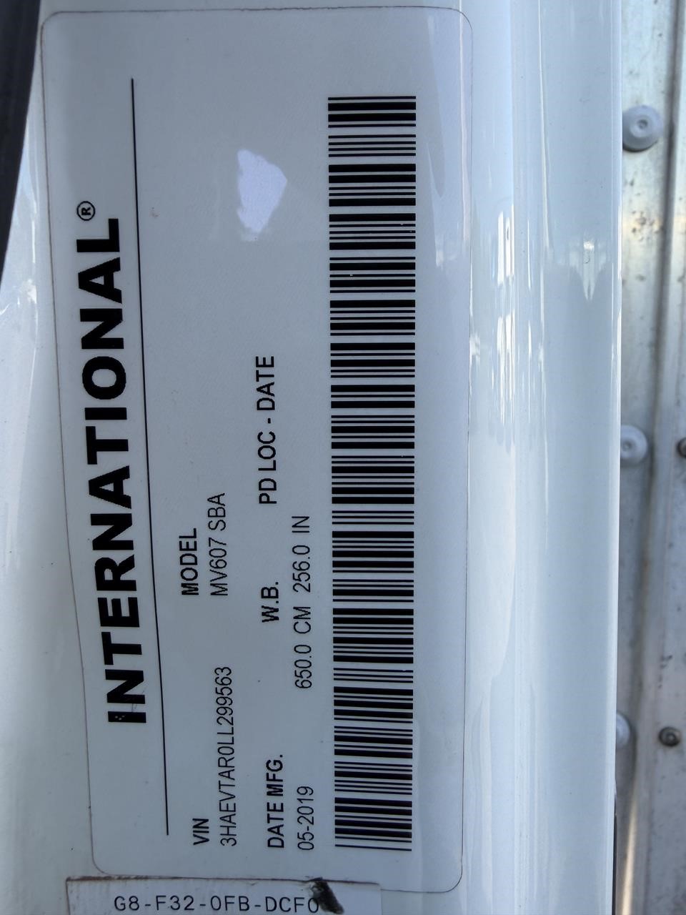 2020 INTERNATIONAL MV 11043139334 2020 INTERNATIONAL MV 11043139334